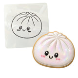 Dumpling Squishy Cookie Cutter | Stamp | Stencil | Debosser #2 Cookie Cutter Lady LITTLE - 3 Inches (7.62cm) Stencil ONLY 