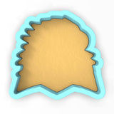 a cookie cutter with a picture of a woman's face