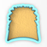 a cookie cutter shaped like a piece of bread