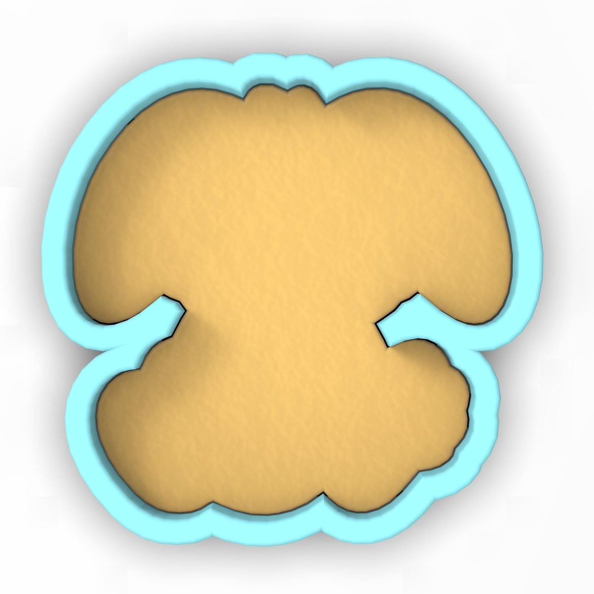 a cookie in the shape of a cloud