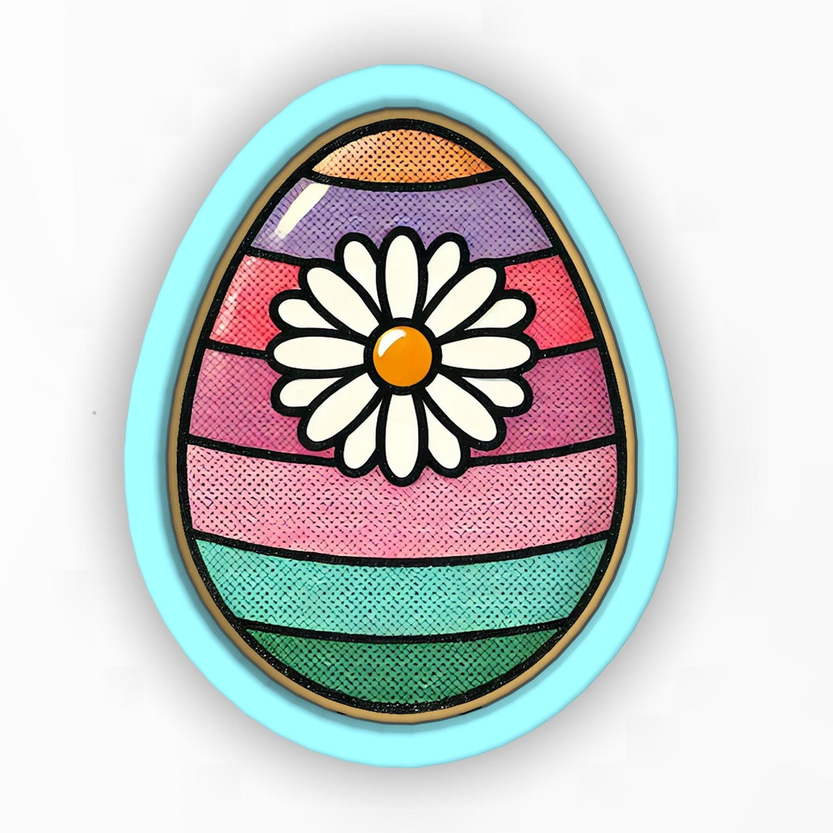 an egg with a flower painted on it