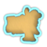 a cutout of a dog on a white background