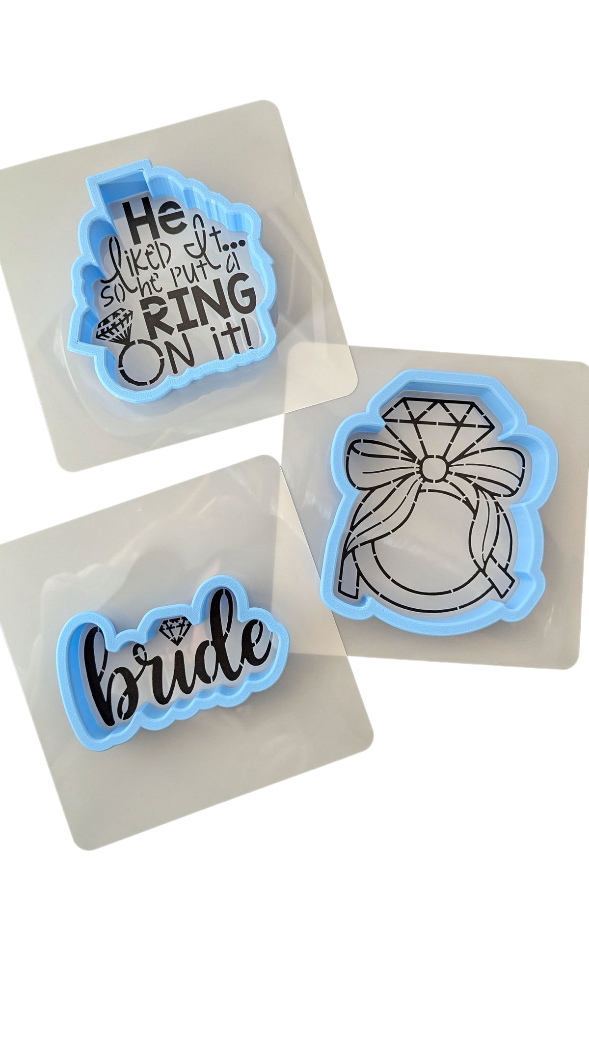 Engagement Cookie Cutter | Stamp | Stencil #1 Wedding / Baby / V Day Cookie Cutter Lady 