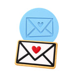 Envelope Heart Cookie Cutter | Stamp | Stencil #1 Wedding / Baby / V Day Cookie Cutter Lady MINI - 2 Inches (5cm) Debosser ONLY 