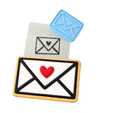 Envelope Heart Cookie Cutter | Stamp | Stencil #1 Wedding / Baby / V Day Cookie Cutter Lady 
