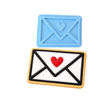 Envelope Heart Cookie Cutter | Stamp | Stencil #1 Wedding / Baby / V Day Cookie Cutter Lady MINI - 2 Inches (5cm) Stamp ONLY 