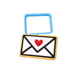 Envelope Heart Cookie Cutter | Stamp | Stencil #1 Wedding / Baby / V Day Cookie Cutter Lady MINI - 2 Inches (5cm) Cookie Cutter ONLY (Outline) 