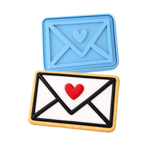 Envelope Heart Cookie Cutter | Stamp | Stencil #1