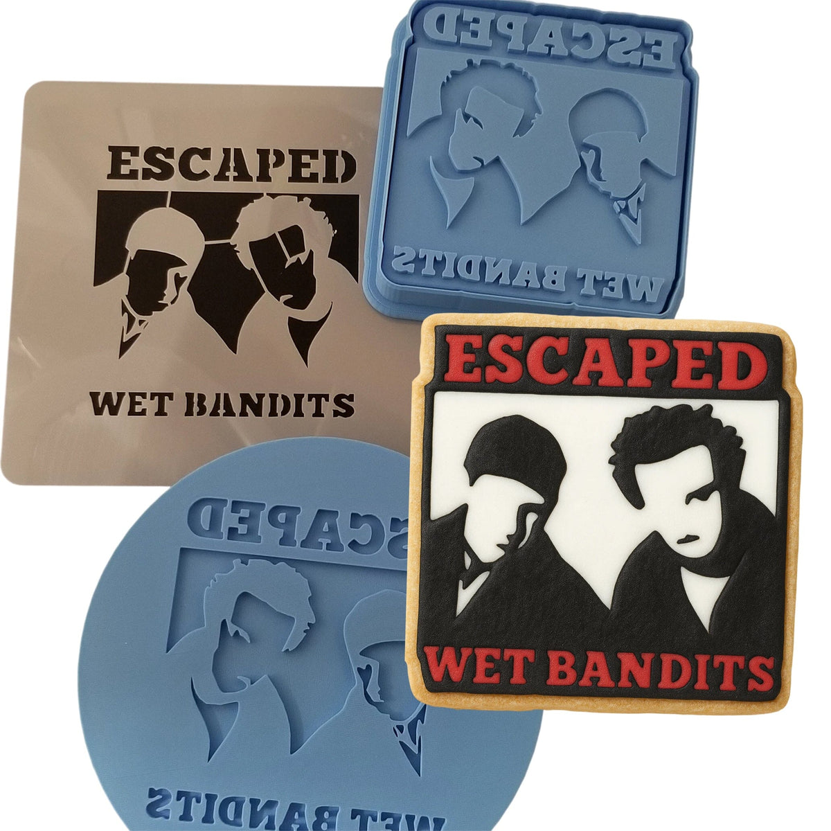 Escaped Wet Bandits Cookie Cutter | Stamp | Stencil Xmas / Winter / NYE Cookie Cutter Lady 