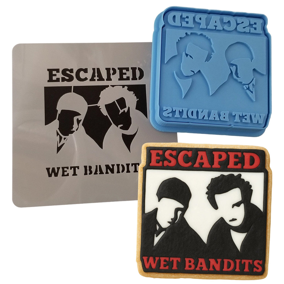 Escaped Wet Bandits Cookie Cutter | Stamp | Stencil Xmas / Winter / NYE Cookie Cutter Lady 