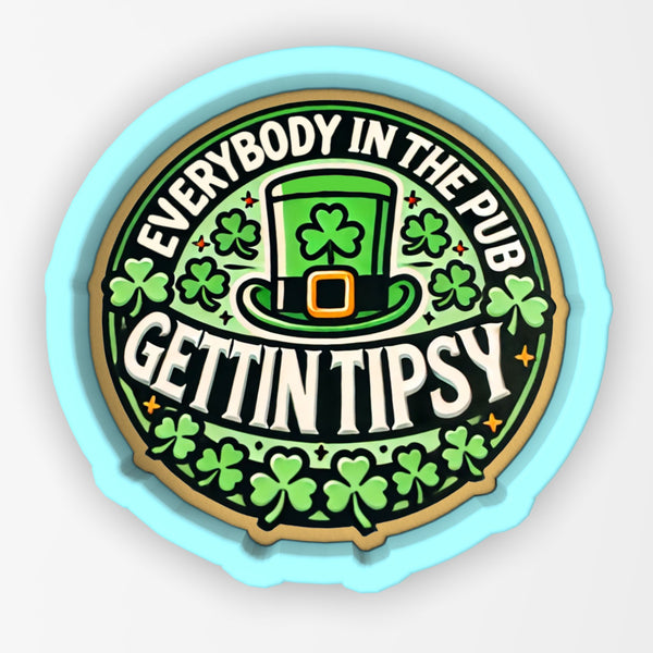 Everybody in the Pub Gettin Tipsy 1 Cookie Cutter | Stamp | Stencil - SHARP EDGES - FAST Shipping - Choose Your Own Size! #1