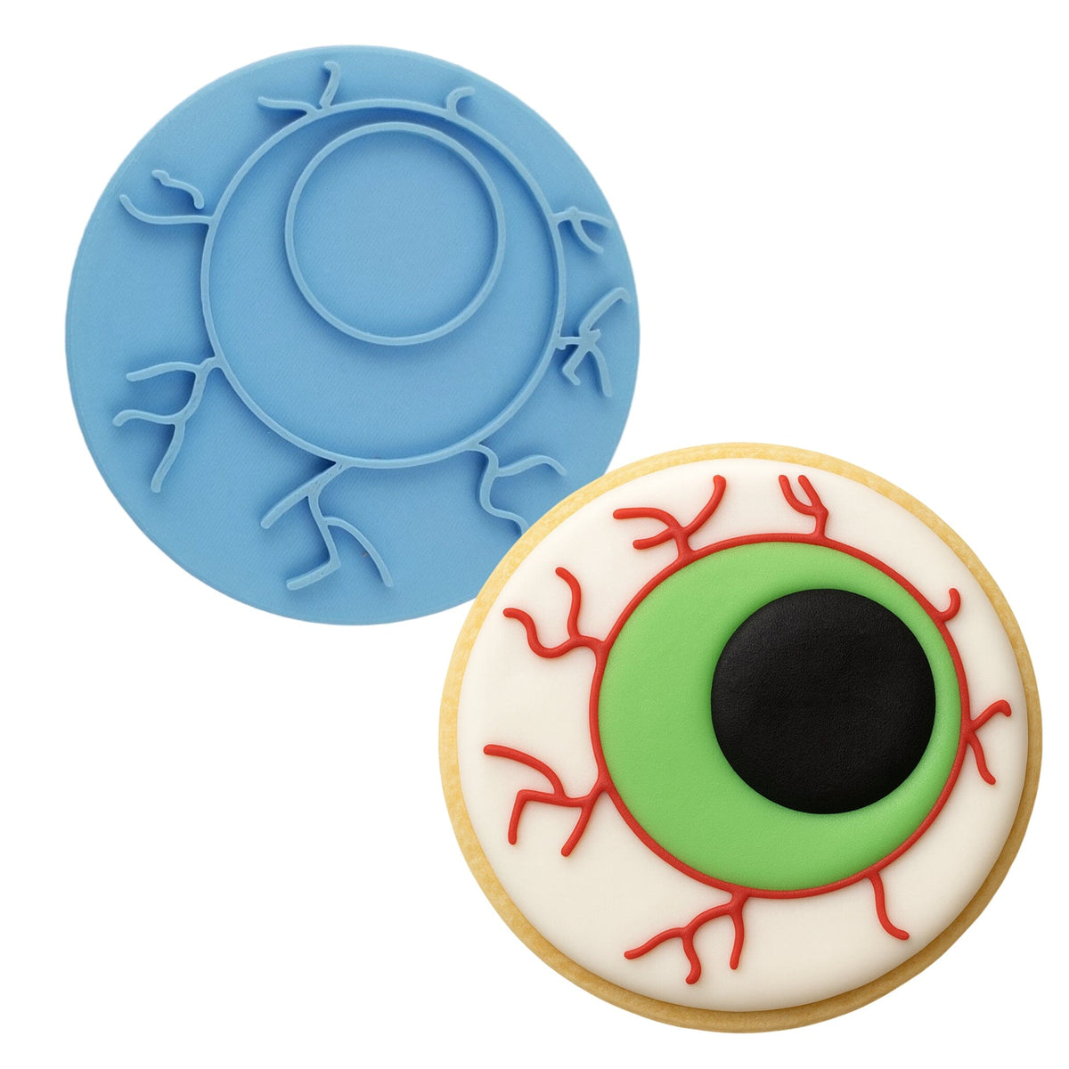 Eyeball Cookie Cutter | Stamp | Stencil #1 Halloween / Fall Cookie Cutter Lady MINI - 2 Inches (5cm) Stamp ONLY 