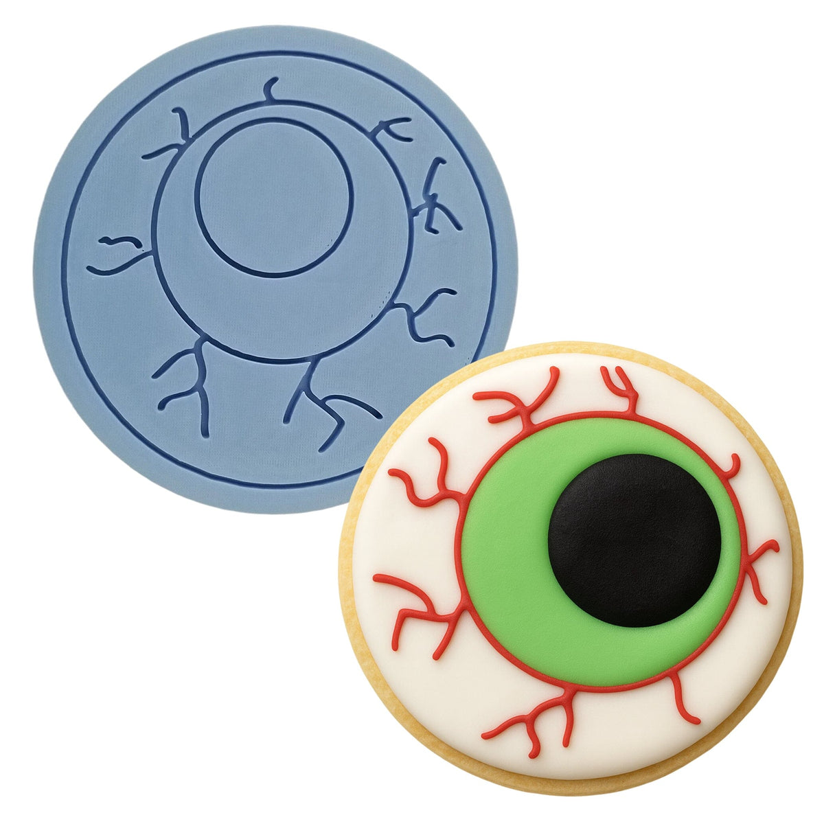 Eyeball Cookie Cutter | Stamp | Stencil #1 Halloween / Fall Cookie Cutter Lady MINI - 2 Inches (5cm) Debosser ONLY 