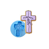 Faith Cross Cookie Cutter | Stamp | Stencil #1 Cookie Cutter Lady MINI - 2 Inches (5cm) **BUNDLE** Cutter + Debosser 