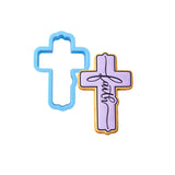 Faith Cross Cookie Cutter | Stamp | Stencil #1 Cookie Cutter Lady MINI - 2 Inches (5cm) Cookie Cutter ONLY (Outline) 