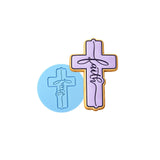 Faith Cross Cookie Cutter | Stamp | Stencil #1 Cookie Cutter Lady MINI - 2 Inches (5cm) Debosser ONLY 