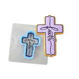 Faith Cross Cookie Cutter | Stamp | Stencil #1 Cookie Cutter Lady MINI - 2 Inches (5cm) **BUNDLE** Cutter + Stencil 