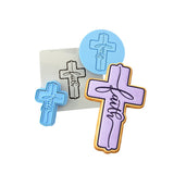 Faith Cross Cookie Cutter | Stamp | Stencil #1 Cookie Cutter Lady MINI - 2 Inches (5cm) **FULL SET BUNDLE** Cutter + Stamp + Stencil + Debosser **BEST DEAL** 