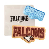 Falcons Word Cookie Cutter | Stamp | Stencil #1 Animals & Dinosaurs Cookie Cutter Lady 