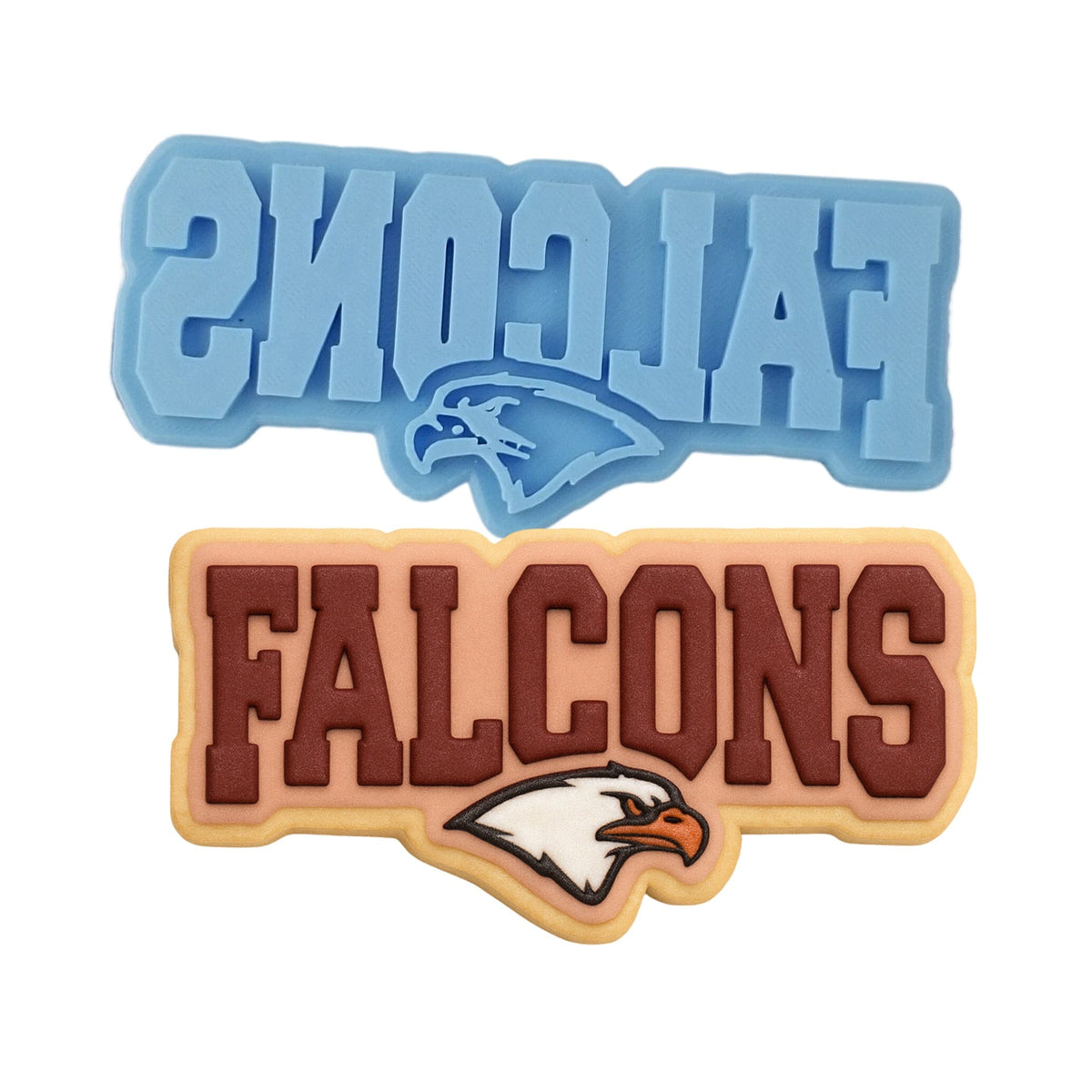 Falcons Word Cookie Cutter | Stamp | Stencil #1 Animals & Dinosaurs Cookie Cutter Lady MINI - 2 Inches (5cm) Stamp ONLY 