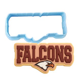 Falcons Word Cookie Cutter | Stamp | Stencil #1 Animals & Dinosaurs Cookie Cutter Lady MINI - 2 Inches (5cm) Cookie Cutter ONLY (Outline) 