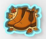 Fall Boots with Leaves Cookie Cutter | Stamp | Stencil - SHARP EDGES - FAST Shipping - Choose Your Own Size! #1