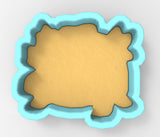 A 3D rendering of a cookie cutter in the shape of a heart, with a light yellow background.
