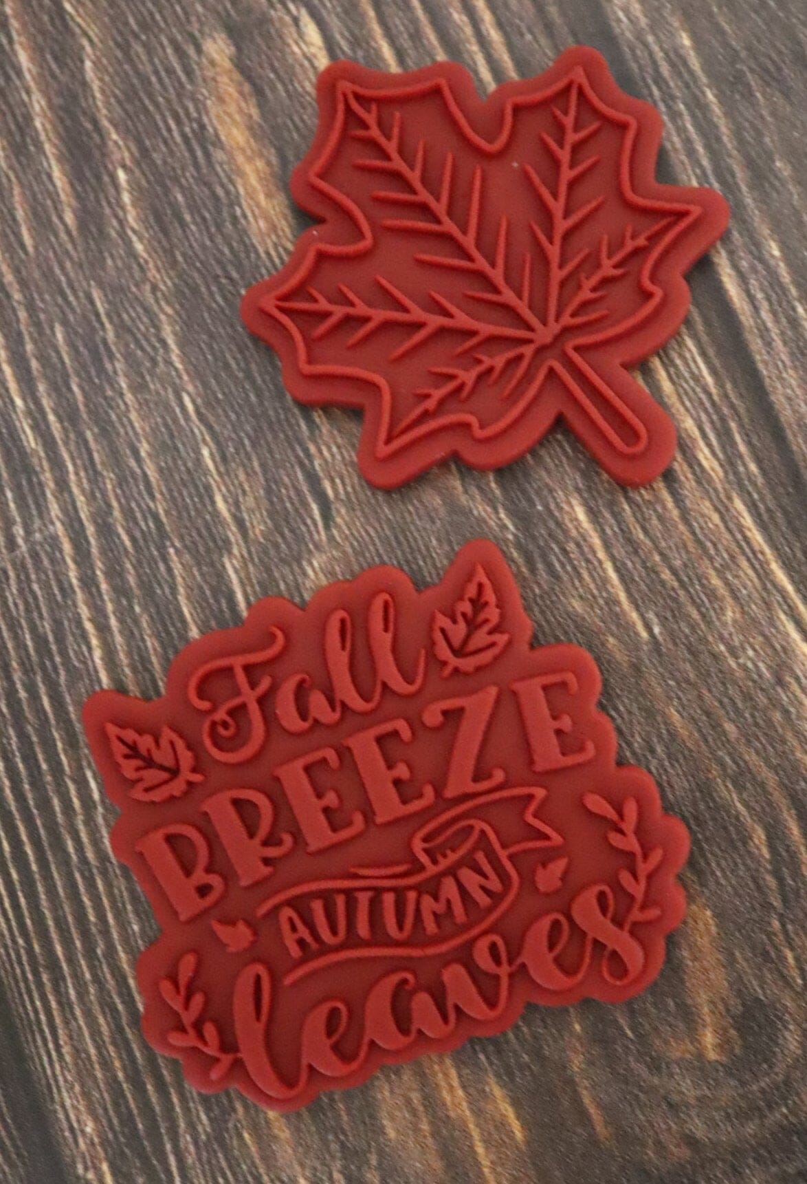 Fall Breeze Autumn Leaves Cookie Cutter | Stamp | Stencil #1 Halloween / Fall Cookie Cutter Lady 