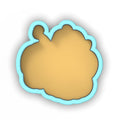 a cookie shaped like a cloud on a white background