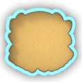a cookie cookie with a blue border around it