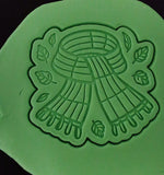 Fall Scarf with Leaves Cookie Cutter | Stamp | Stencil - SHARP EDGES - FAST Shipping - Choose Your Own Size! #1 Cookie Cutter Lady 