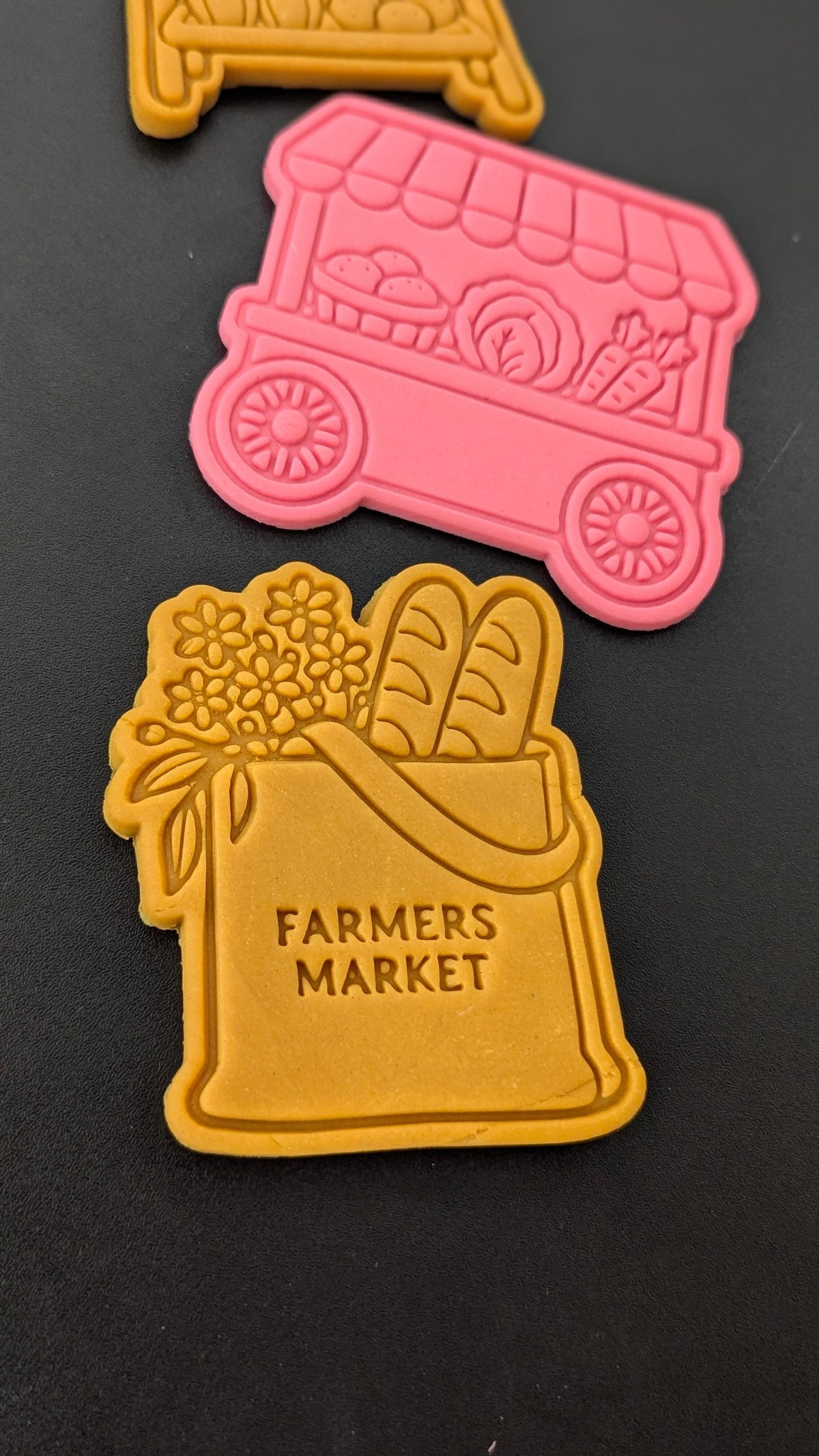 Farmers Market Bag Cookie Cutter | Stamp | Stencil | Debosser #2 Cookie Cutter Lady 