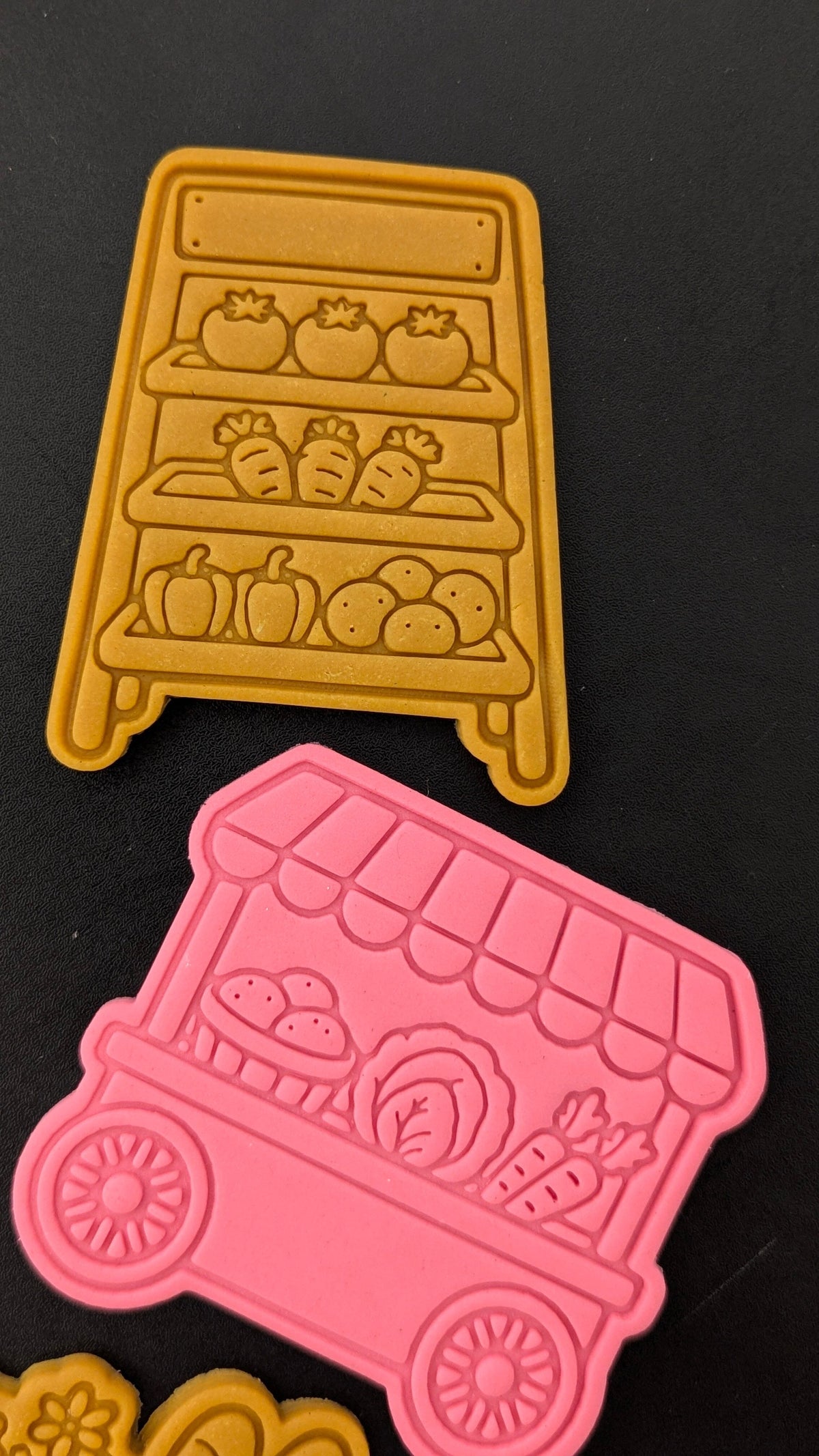 Farmers Market Stand Cookie Cutter | Stamp | Stencil | Debosser #2 Cookie Cutter Lady 