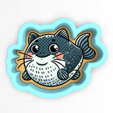 a black and white cat with a big smile on it's face