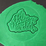 Feliz Navidad Cookie Cutter | Stamp | Stencil #1 Xmas / Winter / NYE Cookie Cutter Lady 