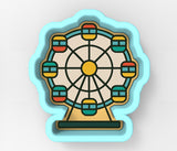 a colorful ferris wheel on a white background