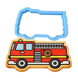 Firetruck Cookie Cutter | Stamp | Stencil #1 Comic Book / Vehicles Cookie Cutter Lady MINI - 2 Inches (5cm) Cookie Cutter ONLY (Outline) 