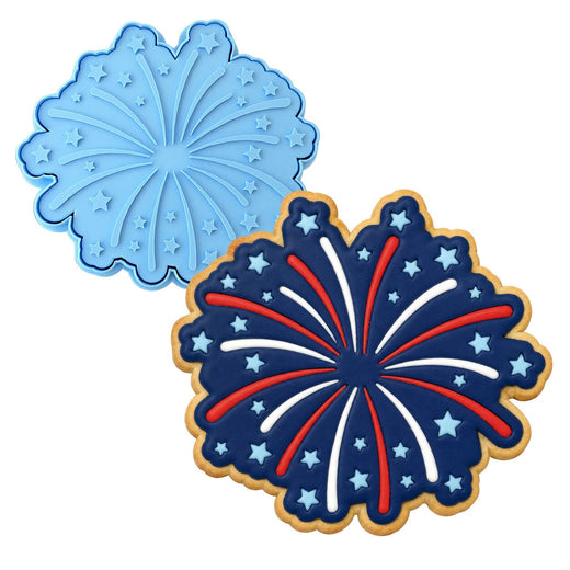 Firework Cookie Cutter | Stamp | Stencil #2 St Pats / July 4th Cookie Cutter Lady 2 Inch Small Cupcake Cutter + Stamp No