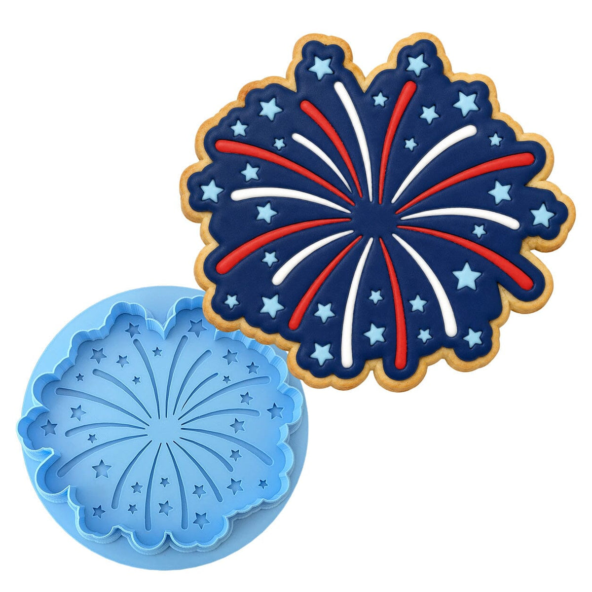Firework Cookie Cutter | Stamp | Stencil #2 St Pats / July 4th Cookie Cutter Lady 