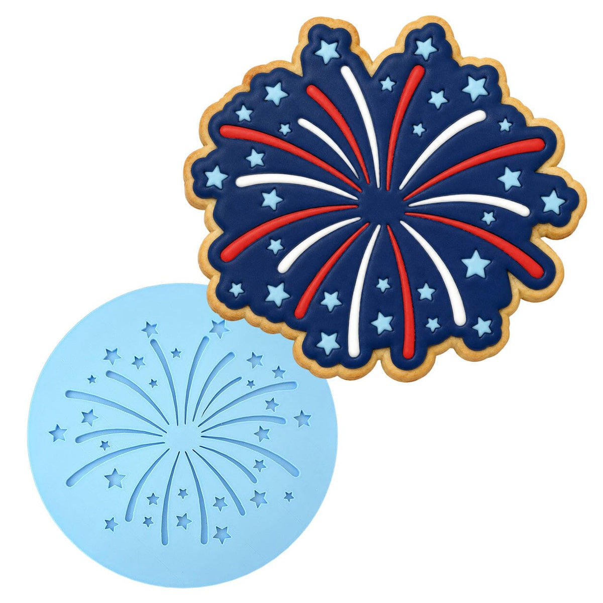 Firework Cookie Cutter | Stamp | Stencil #2 St Pats / July 4th Cookie Cutter Lady 