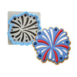 Firework Cookie Cutter | Stamp | Stencil #6 Cookie Cutters Cookie Cutter Lady MINI - 2 Inches (5cm) **BUNDLE** Cutter + Stencil 