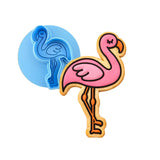 Flamingo Cookie Cutter | Stamp | Stencil #1 Animals & Dinosaurs Cookie Cutter Lady MINI - 2 Inches (5cm) **BUNDLE** Cutter + Debosser 