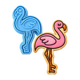 Flamingo Cookie Cutter | Stamp | Stencil #1 Animals & Dinosaurs Cookie Cutter Lady MINI - 2 Inches (5cm) **BUNDLE** Cutter + Stamp 