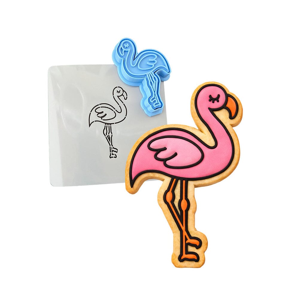 Flamingo Cookie Cutter | Stamp | Stencil #1 Animals & Dinosaurs Cookie Cutter Lady 