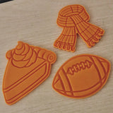 Football Cookie Cutter | Stamp | Stencil - SHARP EDGES - FAST Shipping - Choose Your Own Size! #1 Cookie Cutter Lady 