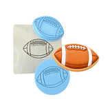 Football Cookie Cutter | Stamp | Stencil - SHARP EDGES - FAST Shipping - Choose Your Own Size! #2 Cookie Cutter Lady LITTLE - 3 Inches (7.62cm) **FULL SET BUNDLE** Cutter + Stamp + Stencil + Debosser **BEST DEAL** 