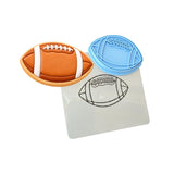 Football Cookie Cutter | Stamp | Stencil - SHARP EDGES - FAST Shipping - Choose Your Own Size! #2 Cookie Cutter Lady LITTLE - 3 Inches (7.62cm) **BUNDLE** Cutter + Stamp + Stencil 