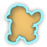 a cut out of a teddy bear on a white background