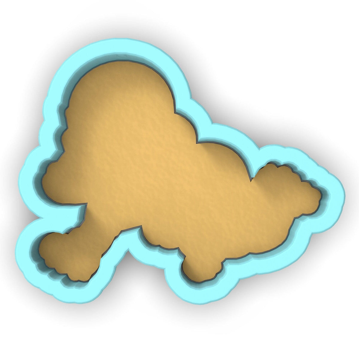 a cookie shaped like a teddy bear on a white background