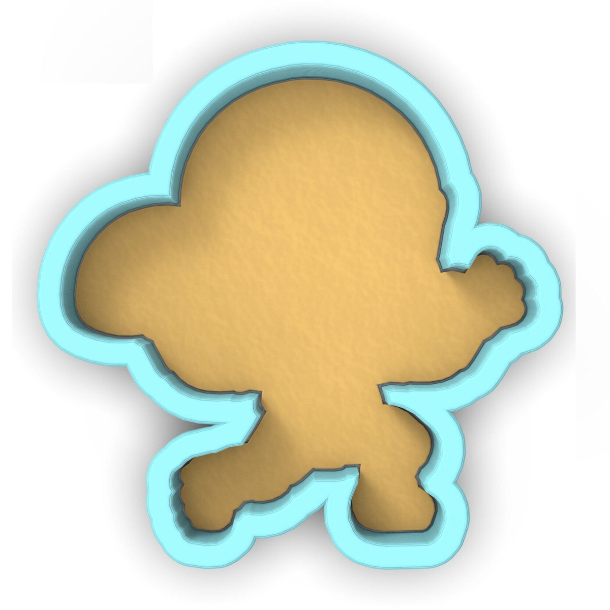 a cut out of a teddy bear on a white background